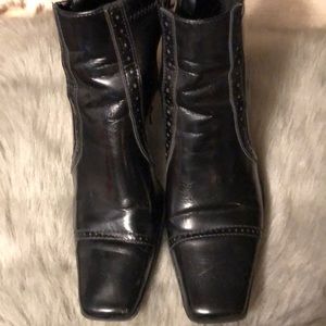 Franco Sarto black leather booties